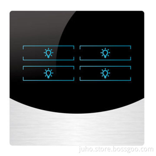 New Crystal 4 Gang Touch Light Switch, Crystal Glass Touch Switch